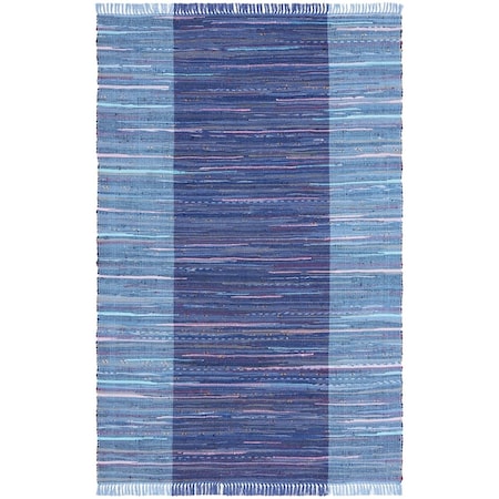 Safavieh 8 x 10 ft. Rag Contemporary & Global Rectangle Rug, Navy & Blue RAR122N-8